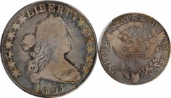 Draped Bust Half Dollar

1805 Draped Bust Half Dollar. O-105, T-12. Rarity-5. VG-10 (PCGS).

PCGS# 6069. NGC ID: 24EG.

Acquired from Norm Pulle...