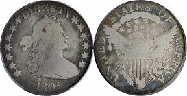 Draped Bust Half Dollar

1805 Draped Bust Half Dollar. O-108, T-9. Rarity-4+. Good-4 (PCGS).

PCGS# 6069. NGC ID: 24EG.
