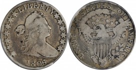 Draped Bust Half Dollar

1806/5 Draped Bust Half Dollar. O-103, T-8. Rarity-2. Large Stars. Good-6 (PCGS).

PCGS# 39299. NGC ID: 24EK.