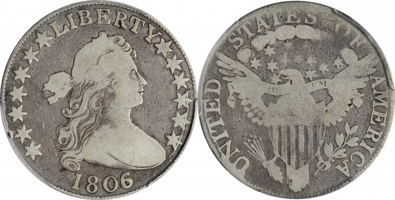 Draped Bust Half Dollar

1806/5 Draped Bust Half Dollar. O-104a, T-1. Rarity-5...