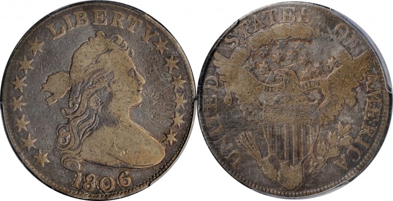 Draped Bust Half Dollar

1806 Draped Bust Half Dollar. O-106, T-4. Rarity-4. K...