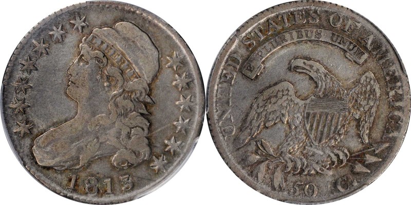 Capped Bust Half Dollar

1813 Capped Bust Half Dollar. O-101a. Rarity-4. 50 C....