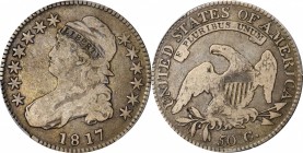 Capped Bust Half Dollar

1817 Capped Bust Half Dollar. O-103. Rarity-2. Punctuated Date. VG-10 (PCGS).

PCGS# 6110.