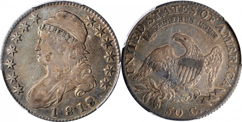 Capped Bust Half Dollar

1818/7 Capped Bust Half Dollar. O-102a. Rarity-2. Sma...