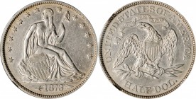 Liberty Seated Half Dollar

1873 Liberty Seated Half Dollar. Arrows. WB-106. Large Arrows. AU-53 (NGC).

PCGS# 6343. NGC ID: 24L7.