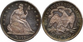 Liberty Seated Half Dollar

1877-CC Liberty Seated Half Dollar. WB-9. Rarity-4. Type II Reverse, Medium CC. Unc Details--Cleaned (PCGS).

PCGS# 63...