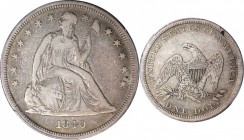 Liberty Seated Silver Dollar

1840 Liberty Seated Silver Dollar. OC-1. Rarity-1. Fine-12 (PCGS).

PCGS# 6926. NGC ID: 24YA.
