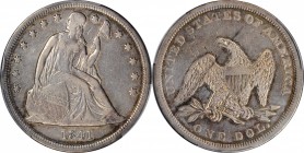 Liberty Seated Silver Dollar

1841 Liberty Seated Silver Dollar. OC-1. Rarity-2. Repunched Date. VF-30 (PCGS).

PCGS# 6927. NGC ID: 24YB.

From ...