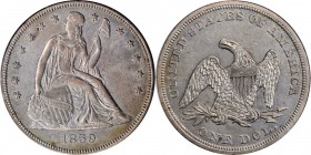 Liberty Seated Silver Dollar

1859 Liberty Seated Silver Dollar. OC-4. Rarity-4-. EF-40 (PCGS). OGH.

PCGS# 6946. NGC ID: 24YX.