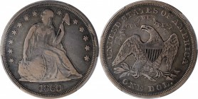 Liberty Seated Silver Dollar

1869 Liberty Seated Silver Dollar. OC-5. Rarity-3+. Late Die State. Misplaced Date. Fine-15 (PCGS).

PCGS# 6962. NGC...