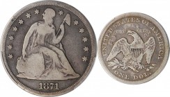 Liberty Seated Silver Dollar

1871 Liberty Seated Silver Dollar. OC-12. Rarity-3+. Misplaced Date. VG-10 (PCGS).

PCGS# 6966. NGC ID: 24ZG.

Acq...