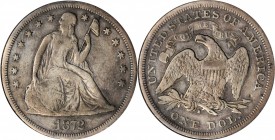 Liberty Seated Silver Dollar

1872-S Liberty Seated Silver Dollar. OC-1, the only known dies. Rarity-3-. Fine-12 Details--Cleaned (ANACS). OH.

PC...