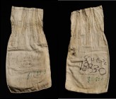Morgan Silver Dollar

Ca. Late 19th Century U.S. Treasury Canvas Bag for Morgan Silver Dollars. 21.75 inches x 12.75 inches. Very Fine.

Oval ink ...