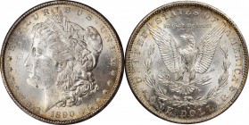 Morgan Silver Dollar

1890-S Redfield Morgan Silver Dollar. MS-62 (NGC).

Housed in a red Paramount International Coin Corp. Redfield Collection h...