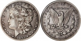 Morgan Silver Dollar

1893-CC Morgan Silver Dollar. VF-20 (NGC). CAC.

PCGS# 7222. NGC ID: 255S.
