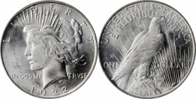 Peace Silver Dollar

1922-D Peace Silver Dollar. MS-65 (PCGS). CAC. OGH.

PCGS# 7358. NGC ID: 257D.

From the Q. David Bowers Collection.