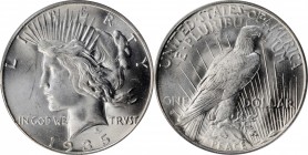 Peace Silver Dollar

1935-S Peace Silver Dollar. Three Rays. MS-64+ (PCGS). CAC.

PCGS# 7379. NGC ID: 2583.

From the Q. David Bowers Collection...