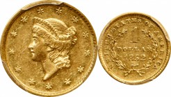 Gold Dollar

1852 Gold Dollar. AU-53 (PCGS).

PCGS# 7517. NGC ID: 25BP.

From the Francesca Collection.