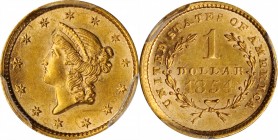 Gold Dollar

1854 Gold Dollar. Type I. AU-58 (PCGS).

PCGS# 7525. NGC ID: 25BY.