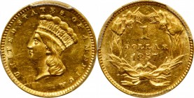 Gold Dollar

1857 Gold Dollar. AU-58 (PCGS).

PCGS# 7544. NGC ID: 25CD.

From the Francesca Collection.