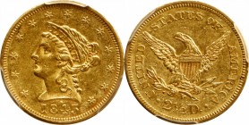 Liberty Head Quarter Eagle

1843 Liberty Head Quarter Eagle. AU-53 (PCGS).

PCGS# 7727. NGC ID: 25GL.

From the Francesca Collection.