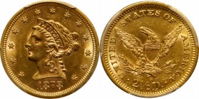 Liberty Head Quarter Eagle

1878-S Liberty Head Quarter Eagle. Unc Details--Cleaned (PCGS).

PCGS# 7829. NGC ID: 25KZ.

From the Francesca Colle...