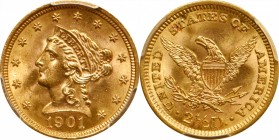 Liberty Head Quarter Eagle

1901 Liberty Head Quarter Eagle. MS-64 (PCGS).

PCGS# 7853. NGC ID: 25LS.

From the Francesca Collection.