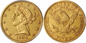 Liberty Head Half Eagle

1890-CC Liberty Head Half Eagle. EF Details--Altered Surfaces (PCGS).

PCGS# 8376. NGC ID: 25Y3.