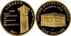 U.S. Capitol Visitor Center Gold $5

2001-W U.S. Capitol Visitor Center Gold $5. Proof-69 Ultra Cameo (NGC).

PCGS# 99792. NGC ID: 28VC.

Ex US ...