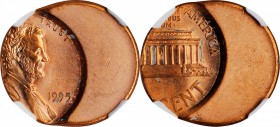Mint Errors

1995 Lincoln Cent--Struck 40% Off Center--MS-66 (NGC).