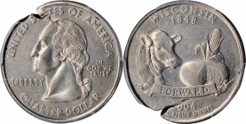 Mint Errors

2004-D State Quarter. Wisconsin--Struck on a 5% Defective Planchet--AU-55 (PCGS).

PCGS# 14033. NGC ID: 24B9.