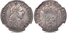 Louis XIV 5 Sols (1/12 Ecu) 1670-A XF45 NGC, Paris mint, KM199.1 (under France), Br-502 (R4), Robins-29001. A very rare, one-year colonial type author...