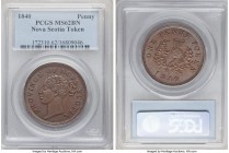 Nova Scotia. Victoria copper "Thistle" Penny Token 1840 MS62 Brown PCGS, KM4, Br-873, NS-2C1. From the Doug Robins Collection of Canadian Tokens, Part...