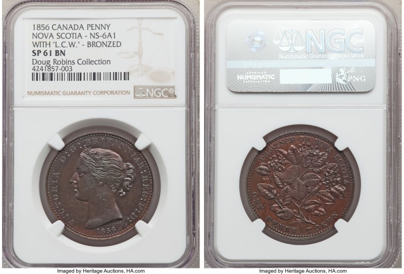 Nova Scotia. Victoria bronzed Specimen Pattern "Mayflower" Penny Token 1856 SP61...