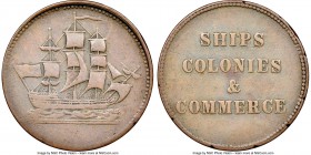 Prince Edward Island "Ships Colonies & Commerce" 1/2 Penny Token ND (1835) VF30 Brown NGC, Br-997, PE-10-16, Lees-16 (R10). Plain edge. Medal alignmen...