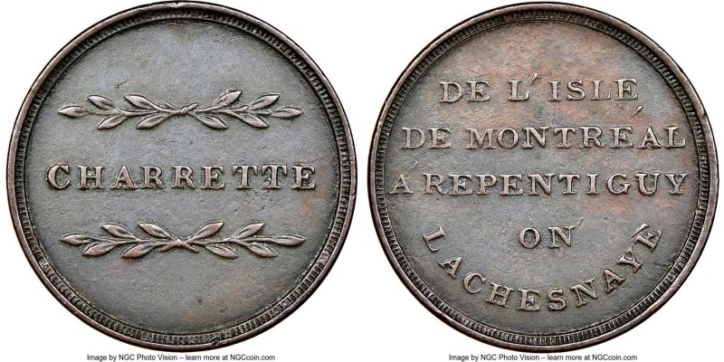 Lower Canada "Bout De L'Isle - Charrette" Token ND (1808) AU Details (Environmen...