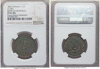 Lower Canada. Bank of Montreal Proof "Habitant" 1/2 Penny Token 1837 PR61 Brown NGC, KM-Tn9, Br-522, LC-8D1, Robins-29439. Plain edge. Medal alignment...