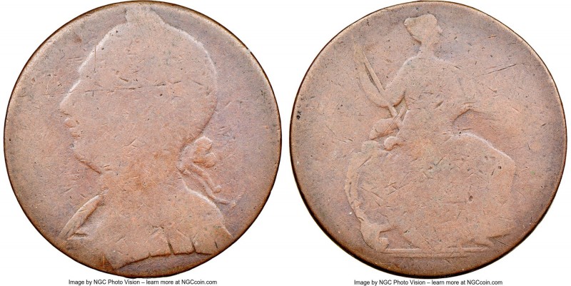 Blacksmith copper 1/2 Penny Token ND VG10 Brown NGC, BL-1, Wood-1, Courteau-4. P...