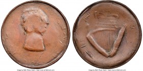 Blacksmith-Style copper Penny Token ND MS63 Brown NGC, BL-Unl., Wood-Unl., Haxby-62MM. 35mm. 14.60gm. Plain edge. Coin alignment. Struck in imitation ...