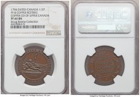 Copper Co. of Upper Canada copper Proof Restrike 1/2 Penny Token 1794-Dated PR64 Brown NGC, Br-721a, PF-5C (prev. PF-8). Restrike issue, as indicated ...