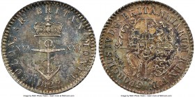 British Colony. George IV "Anchor Money" 1/16 Dollar 1822 MS62 NGC, KM1, Br-860 (R1-1/2), NC-1D4, Prid-14. Wide 8, wide date variety. Ex. Stack's Inte...