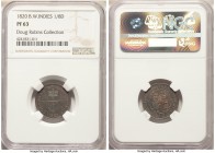 British Colony. George IV Proof "Anchor Money" 1/8 Dollar 1820 PR63 NGC, KM2. A shimmering Proof emission displaying a single deeper spot of tone to t...