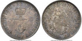British Colony. George IV "Anchor Money" 1/4 Dollar 1822 MS63 NGC, KM3, Br-858 (R1-1/2), PC-1B1, Prid-10. Narrow 8 variety with first 2 over 2. From t...