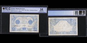 Banque de France
5 Francs Bleu, 1915
Ref : Pick#70, F. 2/27
PCGS Choice VF 35 Details