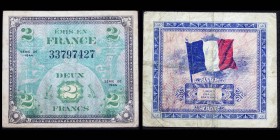 Billet pour le Trésor
2 Francs Drapeau, Série de 1944
Ref : VF16
VF