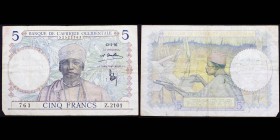 Banque de L'Afrique Occidentale
5 Francs, 12.2.1936
VF