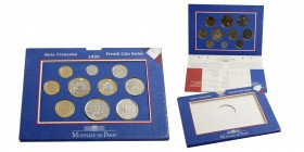 Coffret Brillant Universel 1999, FDC
Contenant les commémoratives 1 franc Rueff - 5 francs Dupré cupro-nickel - 100 francs Clovis.
Très Rare