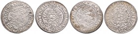 MATTHIAS II (1608 - 1619)&nbsp;
Lot 2 coins 3 Kreuzer 1617 a 1618, Wien. M. A. 104&nbsp;

VF | VF