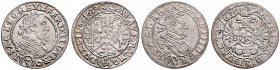 FERDINAND II (1619 - 1637)&nbsp;
Lot 2 coins 3 Kreuzer 1630, Wien. Her. 1048&nbsp;

VF | VF