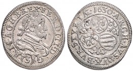 FERDINAND II (1619 - 1637)&nbsp;
3 Kreuzer, 1630, 1,84g, Graz. Her. 1090&nbsp;

EF | EF